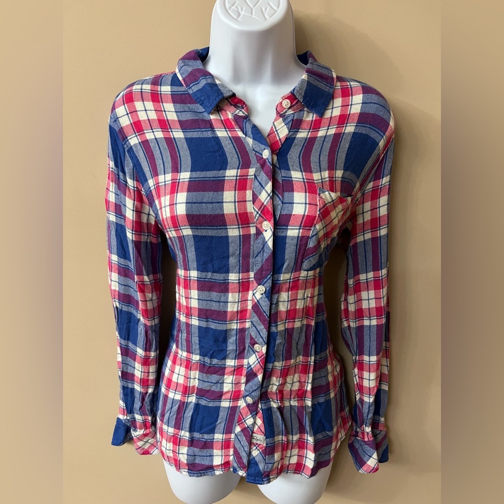 Rails Women’s Small Flannel Plaid Button Down Shirt, Size S